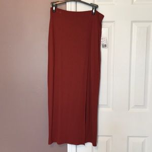Rust colored maxi skirt